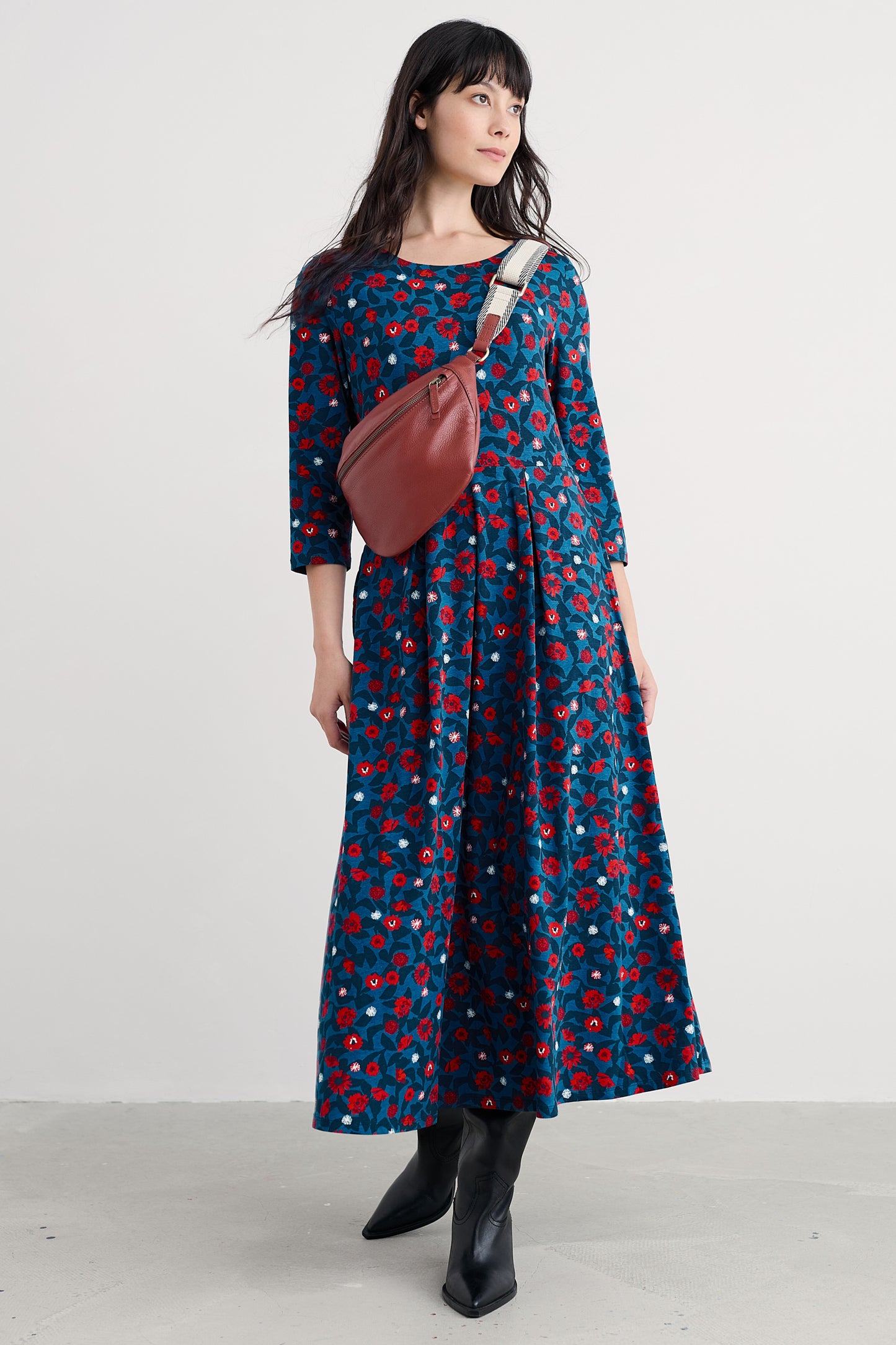 Veronica Midi Dress in GOTS-Certified Organic Cotton Jersey